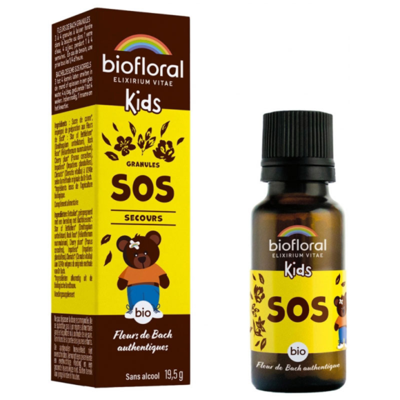 Sos Hilfe Kinder Bio Bachblüten Granulat Biofloral - Flasche mit 19,5g