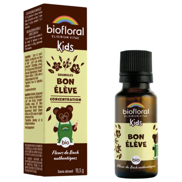 Guter Schüler Kind Bio Bachblüten Granulat Biofloral - Flasche mit 19,5g