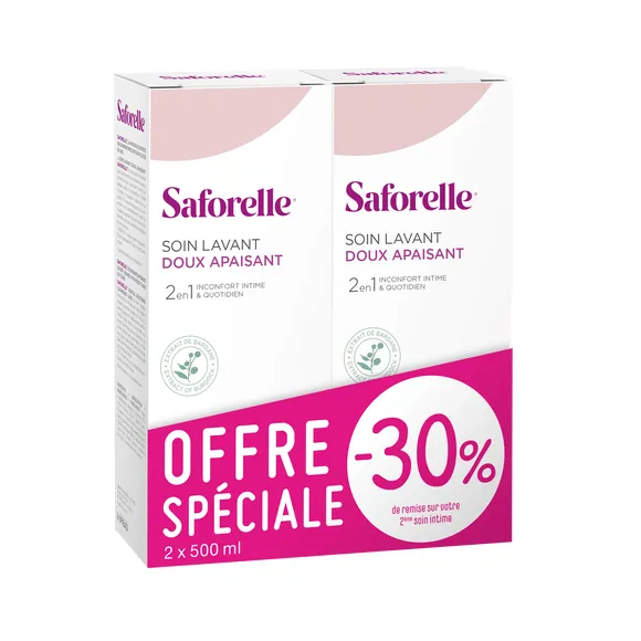 Saforelle sanfte Waschpflege für den Intimbereich - 2er-Pack mit 500 ml Flaschen