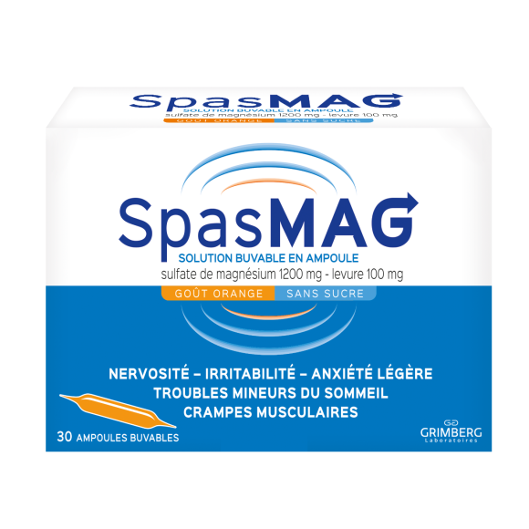 Spasmag Magnesium-Mangel - Packung mit 30 Ampullen
