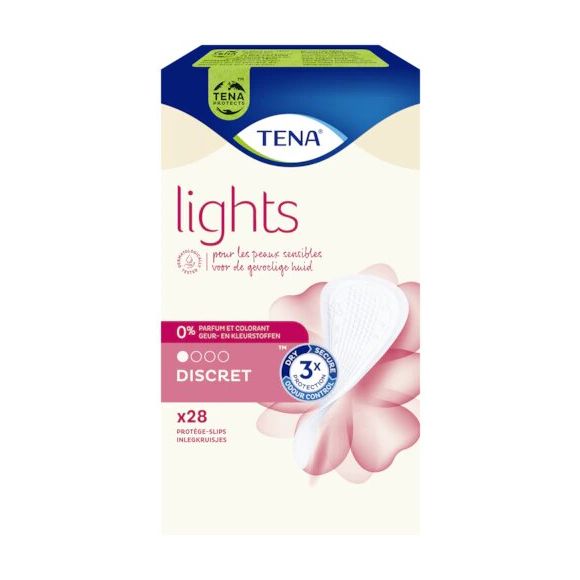 TENA Lights Diskrete Slipeinlagen - Packung mit 28 Slipeinlagen