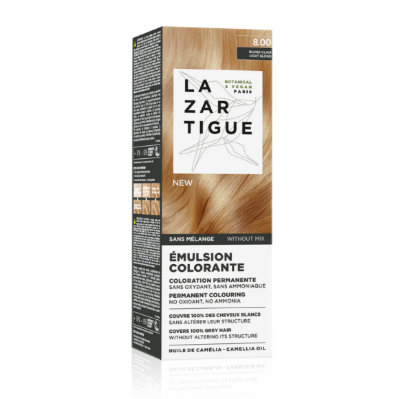 Färbemulsion 8.00 hellblond Lazartigue - Tube mit 60 ml