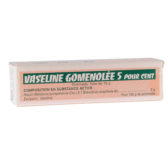 Vaseline mit 5% Gomenol Salbe - Tube mit 15g