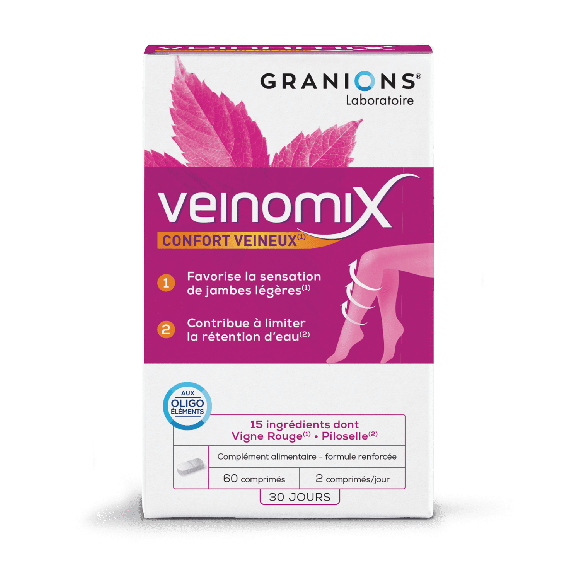 Veinomix Tabletten Granions - Packung mit 60 Tabletten