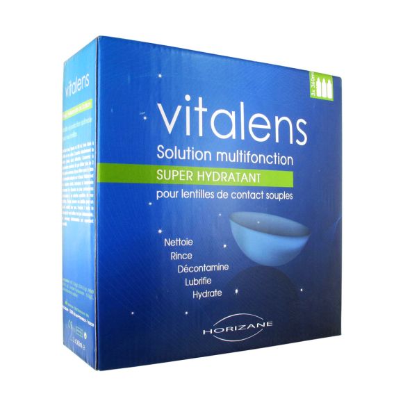 Vitalens multifunktionale Lösung für Kontaktlinsen - 3 Flaschen à 360 ml