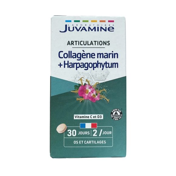 Gelenke Marine Kollagen und Teufelskralle Juvamine - Packung mit 60 Tabletten
