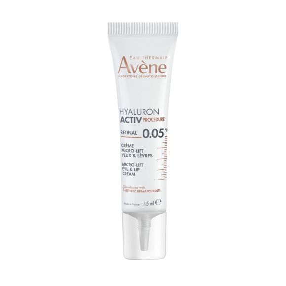 Hyaluron Aktiv Verfahren Mikro-Lifting-Creme für Augen und Lippen Retinal 0,05% Avène - Tube mit 15ml