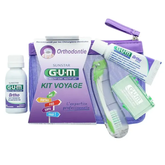 Reise-Kit Zahnspange GUM - Set mit 4 Produkten