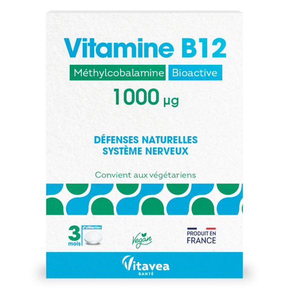Vitamin B12 1000 µg Vitavea - Packung mit 90 Tabletten