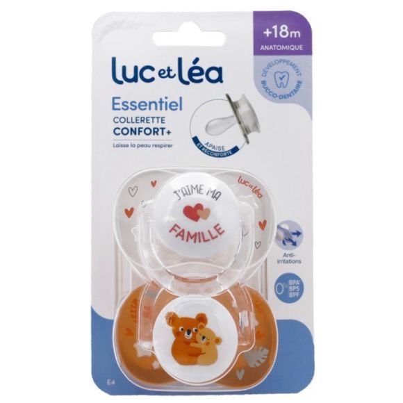 Essentieller Schnuller +18 Monate Luc und Léa - 2er Pack Schnuller