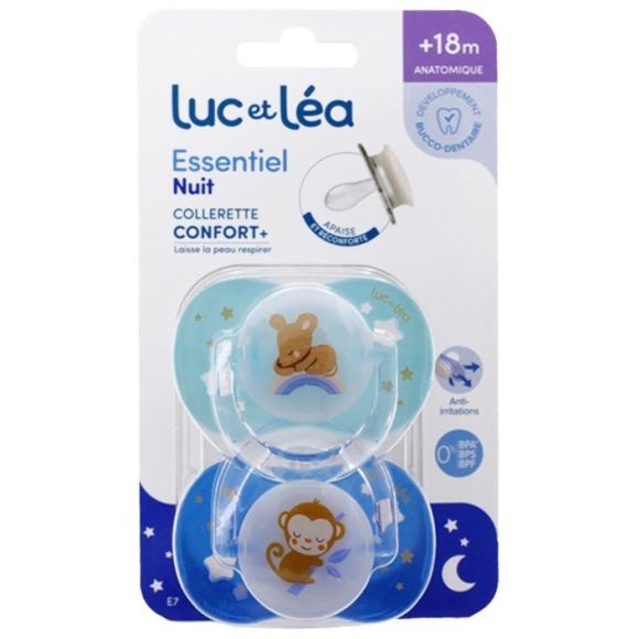 Essentieller Nacht-Schnuller +18 Monate Luc und Léa - 2er-Pack Schnuller