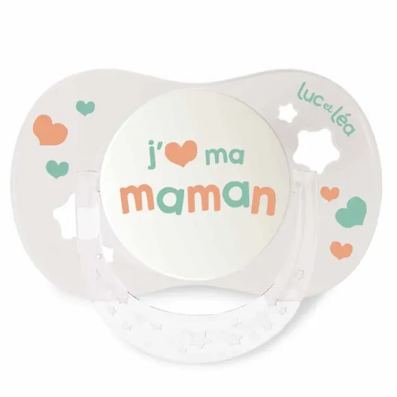 Essentieller Komfortschnuller mit Kragen+ 0/6 Monate Luc und Léa - ein Schnuller