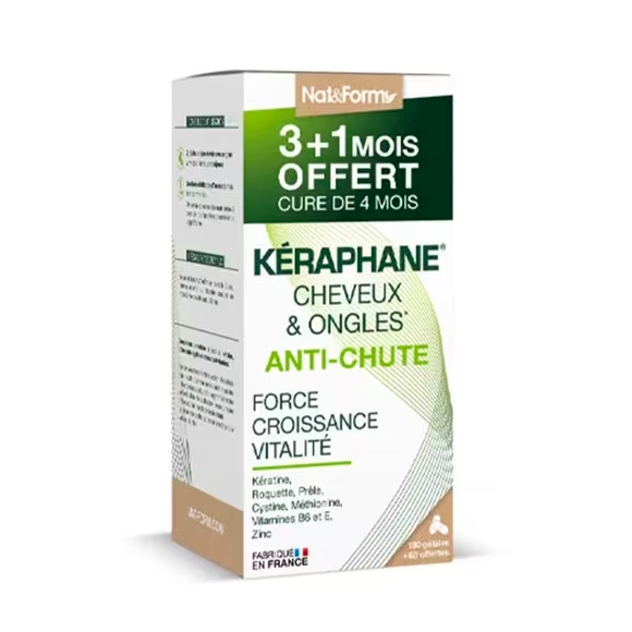 Kéraphane Haare und Nägel Nat & Form - 180 Kapseln + 1 Monat geschenkt