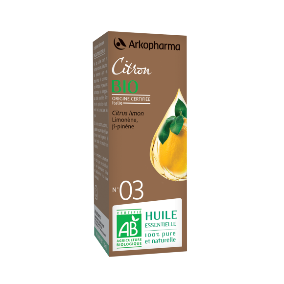 Ätherisches Öl Zitrone bio Nr. 03 Arkopharma - Flasche mit 10 ml