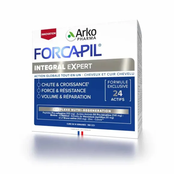 Forcapil integral expert action alles-in-einem für Haare und Kopfhaut Arkopharma - Packung mit 168 Kapseln