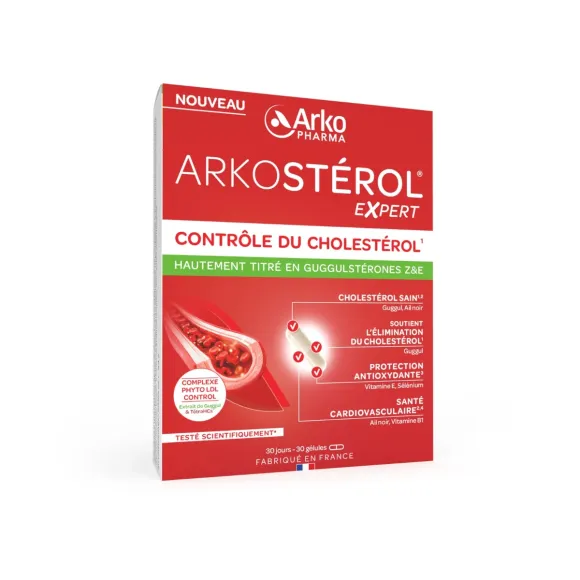 Arkostérol Expert Cholesterin-Kontrolle Arkopharma - Packung mit 30 Kapseln