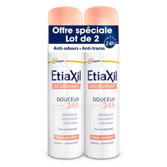 Aluminiumfreies Sanft-Deodorant Etiaxil - 2er-Pack mit 150 ml Sprays
