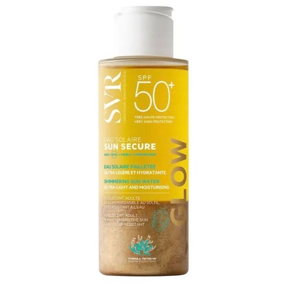 Sun Secure Glow glitzernde Sonnenwasser SPF50+ SVR - Flasche mit 100ml