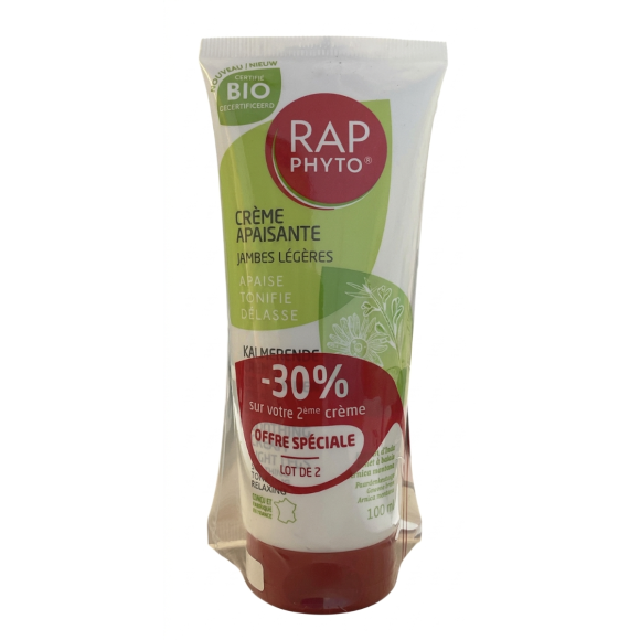 Beruhigende Creme für leichte Beine Rap Phyto - 2er Pack mit 100ml Tuben