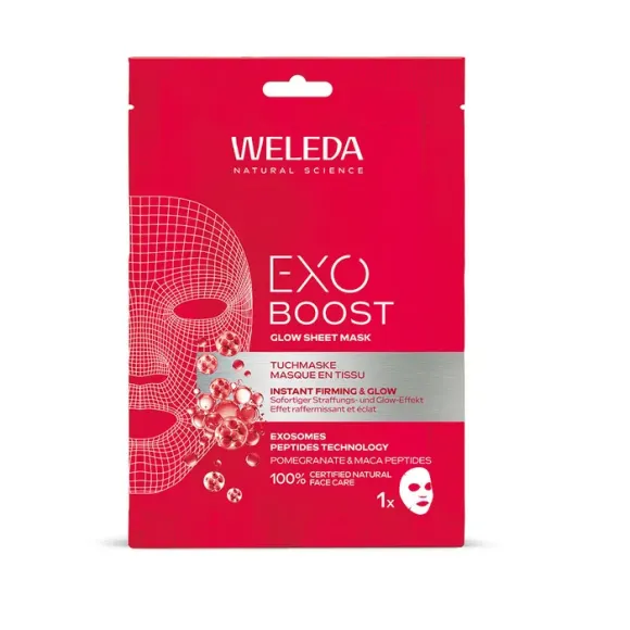Exo Boost Glow Tuchmaske Weleda - eine Maske