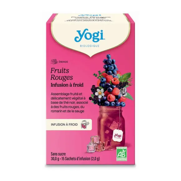 Rote Früchte Kaltaufguss Yogi Tea - eine Box mit 15 Beuteln