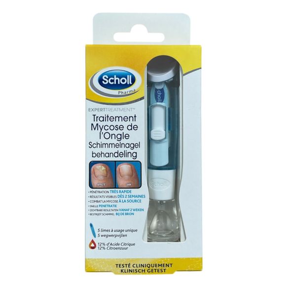 Scholl Nagelpilzlösung - Flasche mit 3,8 ml + 5 Einwegfeilen