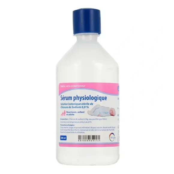 Physiologisches Serum EG Labo - Flasche mit 500ml