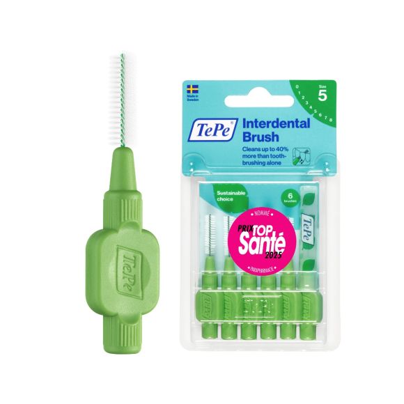 Original Interdentalbürsten grün Größe 5 (0,8 mm) TePe - 6 Bürsten