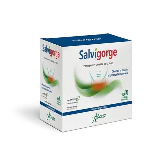 Salvigorge Halsschmerzen Aboca - Packung mit 20 Tabletten