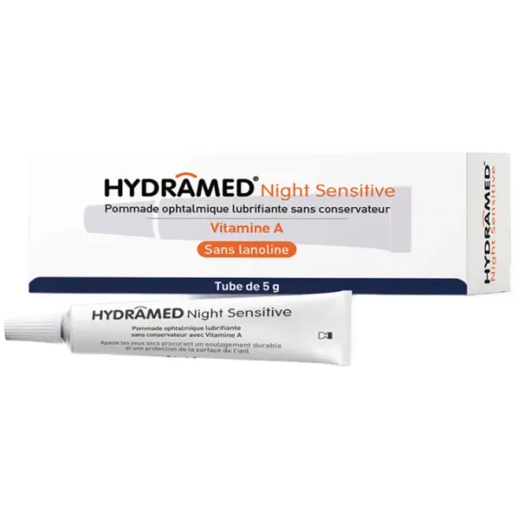 Hydramed Night Sensitive Augentropfen Gleitmittel Horus Pharma - Tube mit 5g