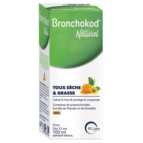 Bronchokod Naturalsirup trockener und feuchter Husten Honig EG Labo - Flasche 100ml
