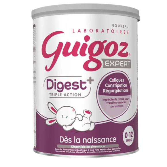 Verdauungsfreundliche Milchpulver + Dreifachwirkung 0-12 Monate Guigoz - Dose mit 780g