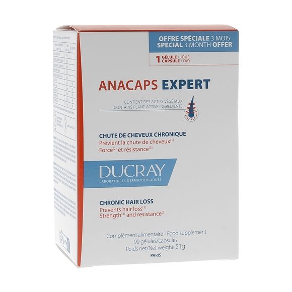 Anacaps Expert chronischer Haarausfall Ducray - Packung mit 90 Kapseln