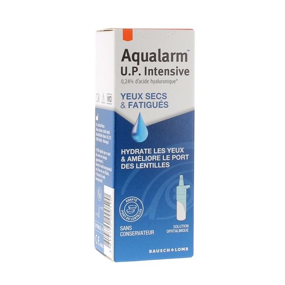 Aqualarm UP intensive ophthalmische Lösung für trockene und müde Augen Bausch+Lomb - Flasche mit 10 ml