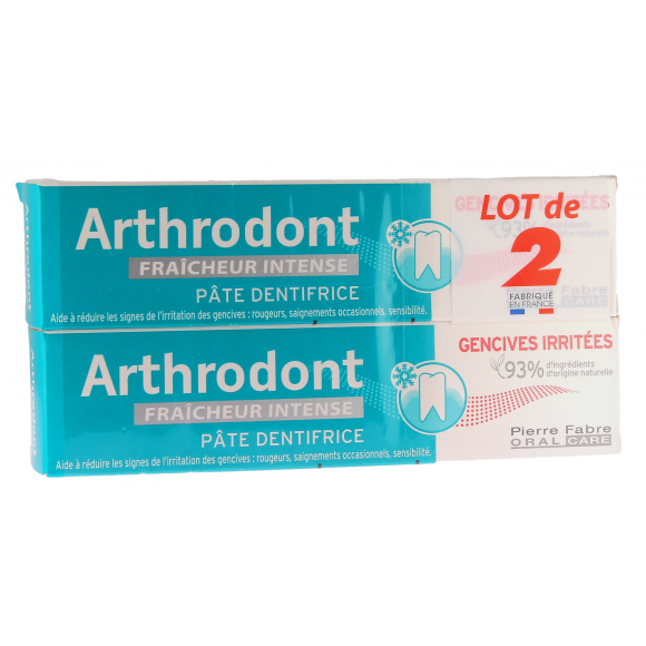 Arthrodont Zahnpasta intensive Frische gereiztes Zahnfleisch Pierre Fabre - 2er Pack mit 75ml Tuben