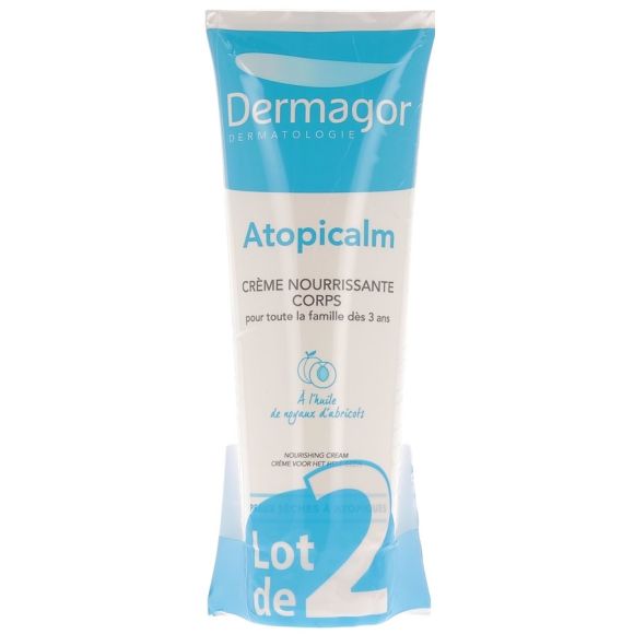 Atopicalm nährende Körpercreme für trockene Haut Dermagor - 2er Pack mit 250 ml Tuben