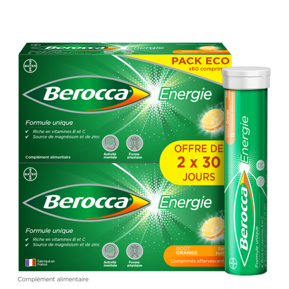 Berocca Energie Orange Vitamin B und C, Magnesium und Zink 60 Brausetabletten