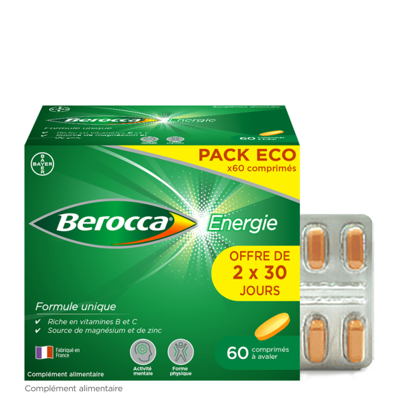 Berocca Energie  Vitamin B und C, Magnesium und Zink 60 Filmtabletten