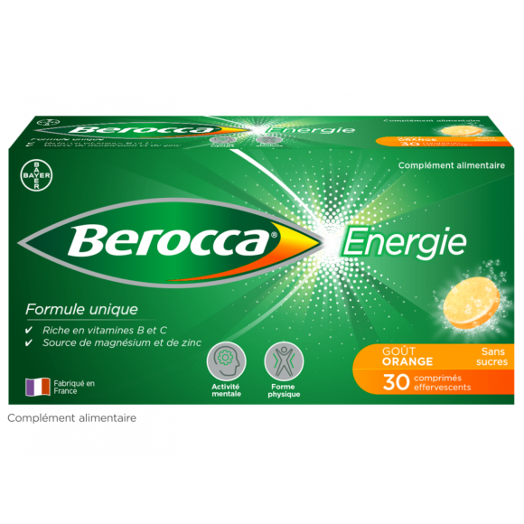 Berocca Energie Orange Vitamin B und C, Magnesium und Zink 30 Brausetabletten