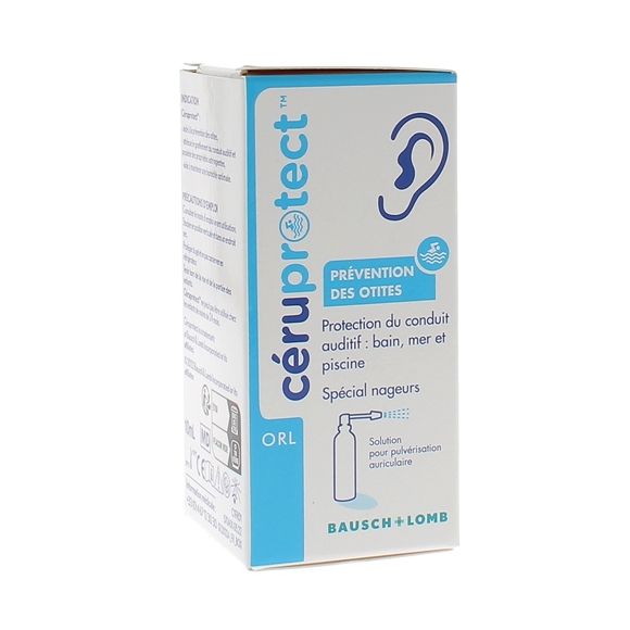 Céruprotect Ohrlösung zur Vorbeugung von Ohrenentzündungen für Schwimmer Bausch + Lomb - Flasche mit 10 ml