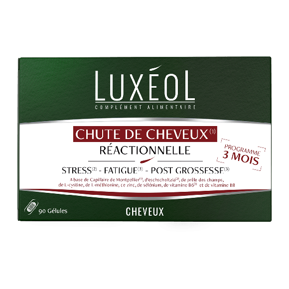 Reaktivierung von Haarausfall Luxéol - Packung mit 90 Kapseln