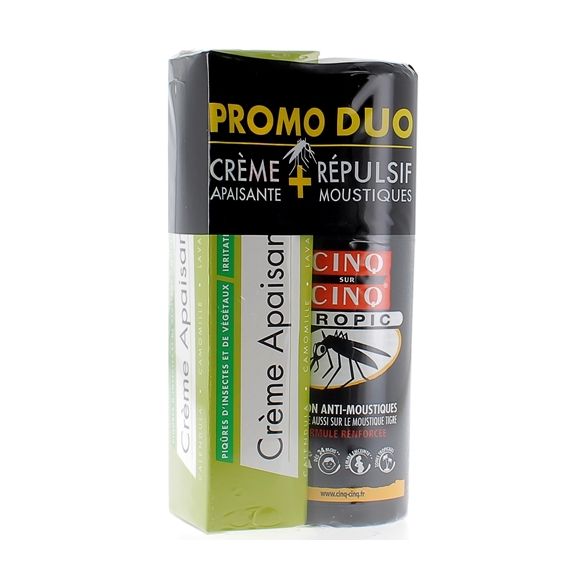 Beruhigende Creme + Tropic Spray Fünf auf Fünf - Spray mit 75 ml und Tube mit 40 g