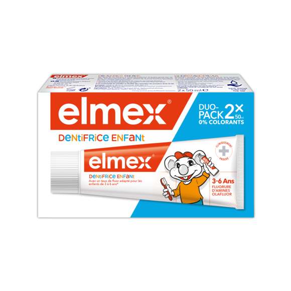 Kinderzahnpasta 3-6 Jahre Elmex - 2er Pack mit 50 ml Tuben