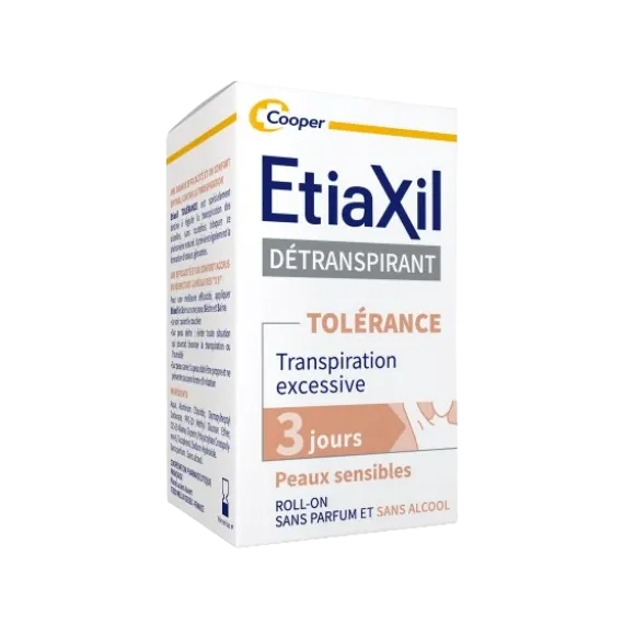 Deotranspirant Komfort+ Behandlung starker Schweißbildung Empfindliche Haut Achseln Etiaxil - Roll-on mit 15 ml