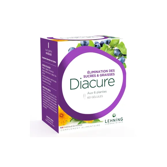Diacure Zucker- und Fettelimination Lehning - Packung mit 60 Kapseln