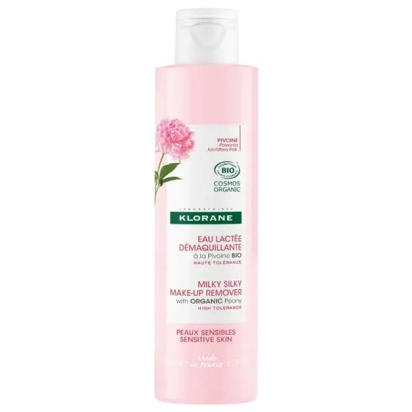 Milchige Abschminkwasser mit Bio-Pfingstrose Klorane - Flasche mit 100 ml