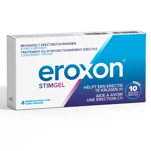 Eroxon Stimgel erektile Dysfunktion Cooper - Packung mit 4 Einzeldosen