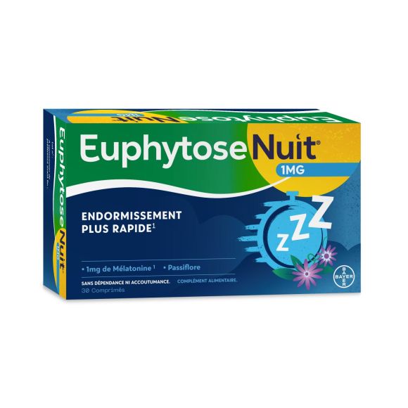 Euphytose Nacht Schlaf Melatonin und Passionsblume 30 Tabletten