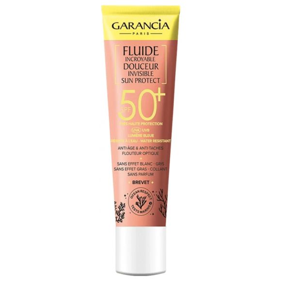 Unglaublich sanfte, unsichtbare Flüssigkeit SPF50+ Sun Protect Garancia - 40 ml Tube