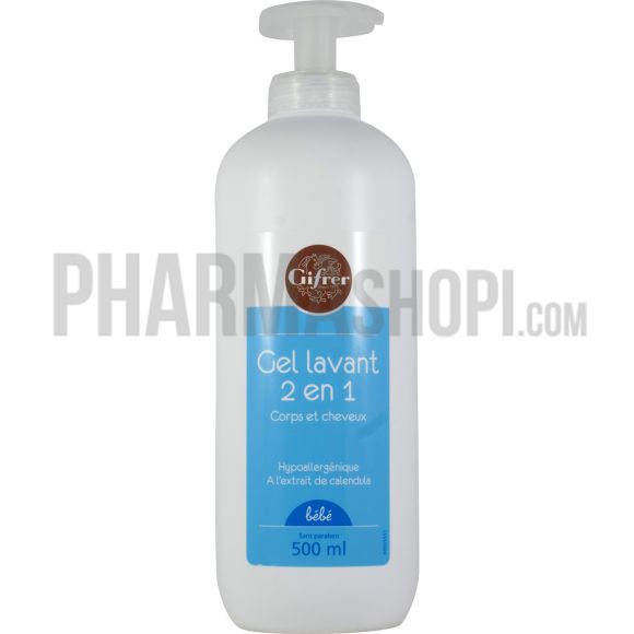 2-in-1 Waschgel für Körper und Haare Baby Gifrer - Pumpflasche 500 ml